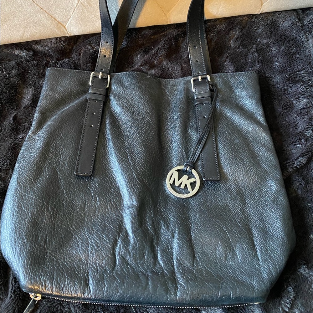 Black Leather Michael Kors